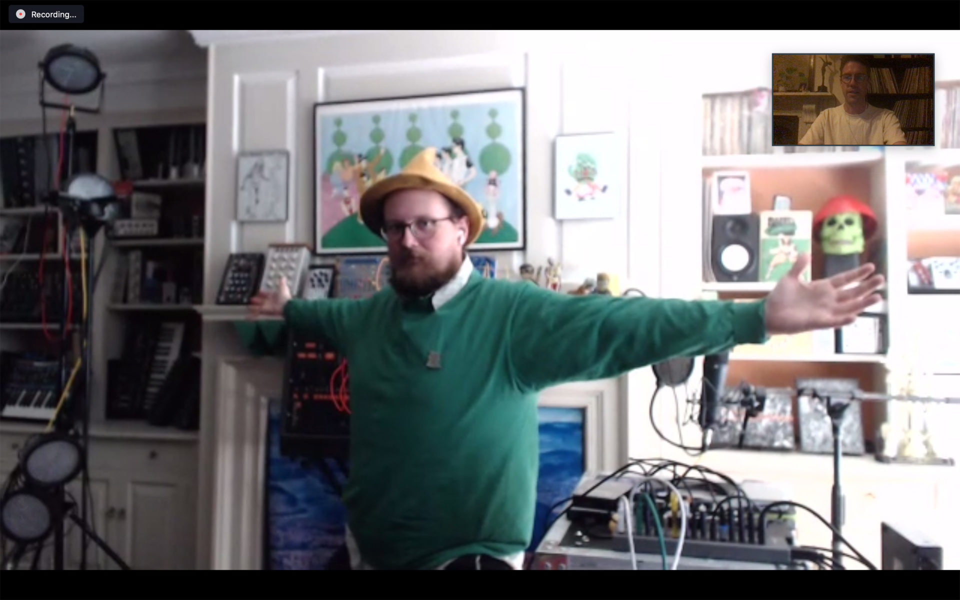 A tour of Dan Deacon’s Baltimore home studio via the prying eyes of