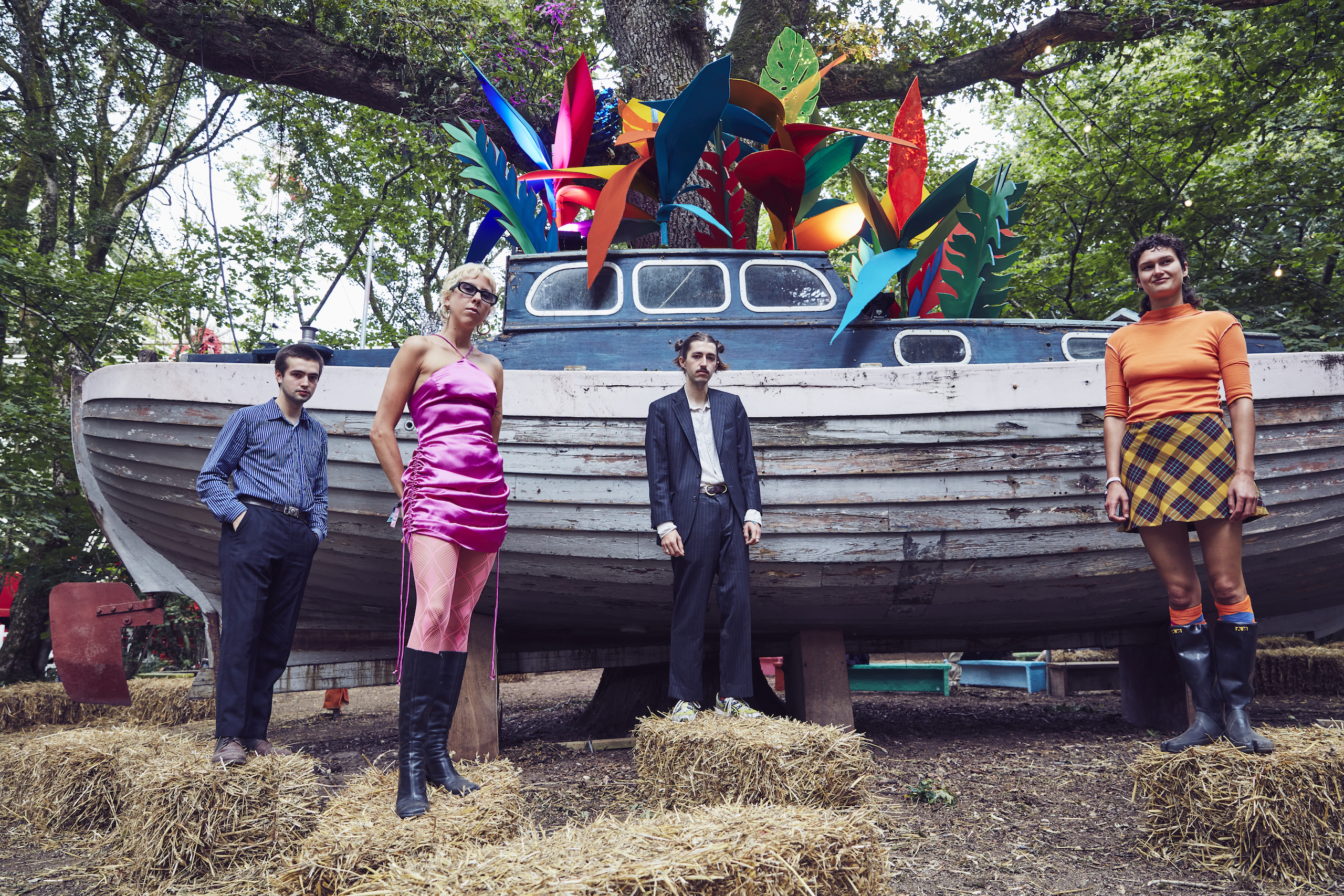 The Umlauts stood in front of Disco Ship at EOTR