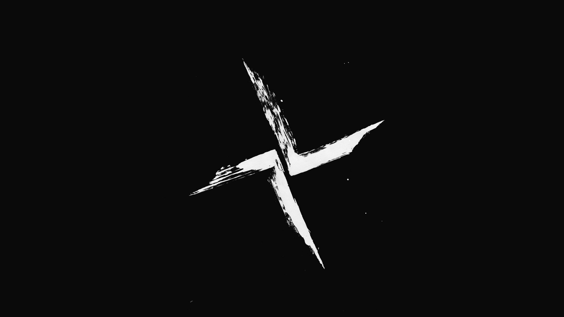 Burial logo – white symbol, black background